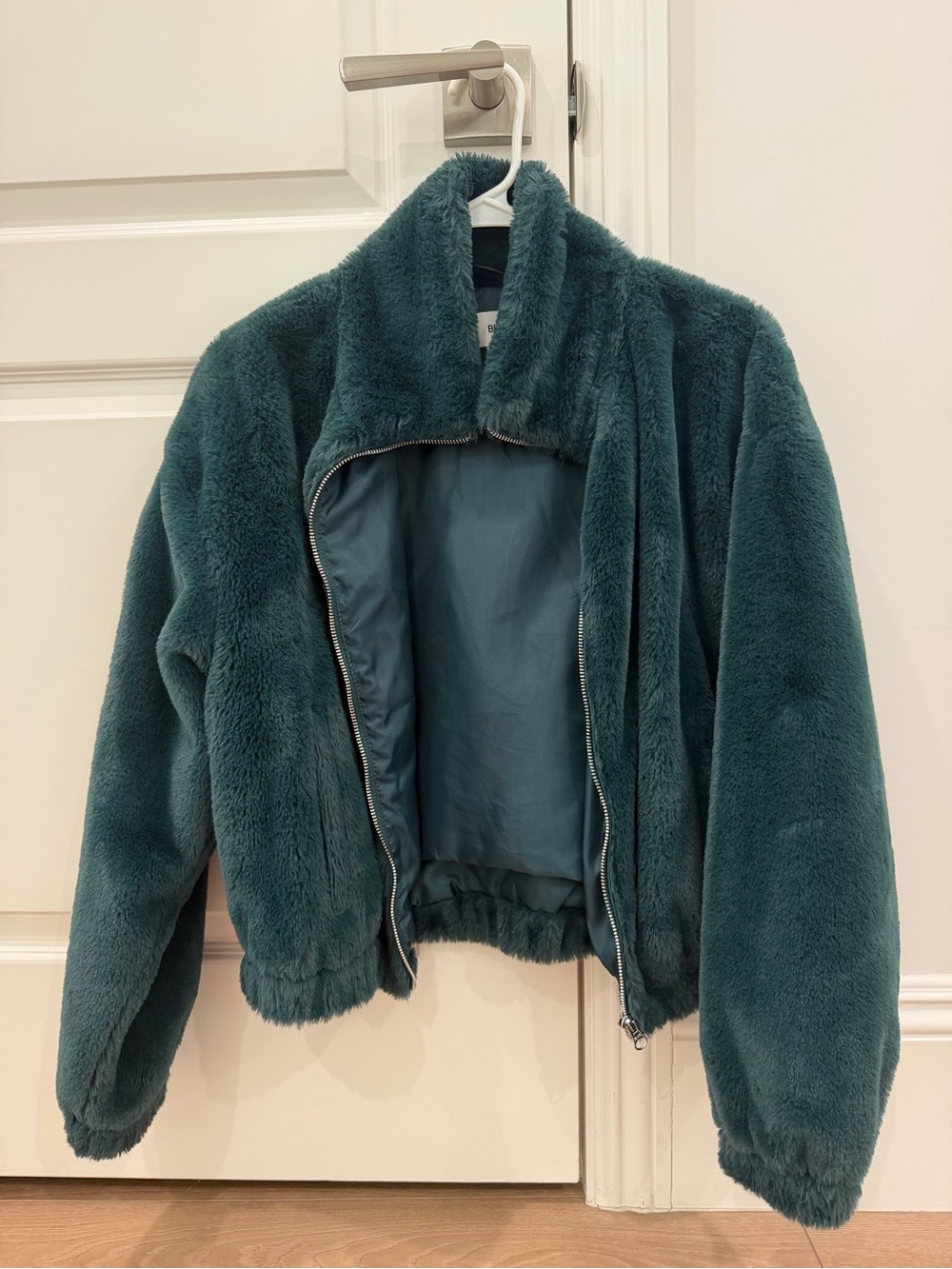 Nordstrom Teal Plush Teddy Jacket